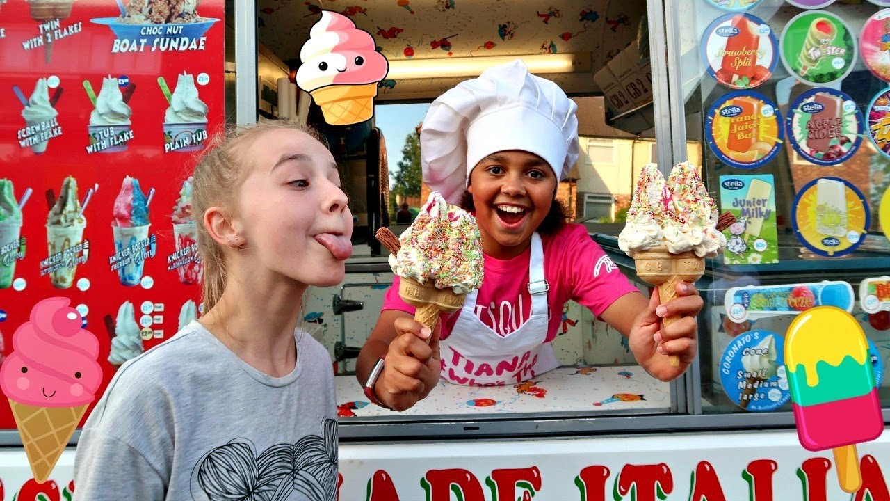 kids selling ice cream