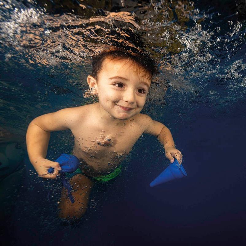 baby swimming