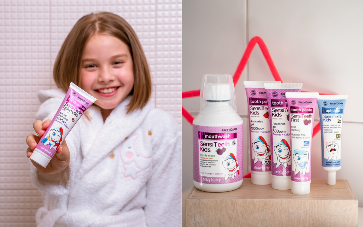 Γερά δοντάκια και πλατιά χαμόγελα με τη σειρά SensiΤeeth Κids από τη Frezyderm 